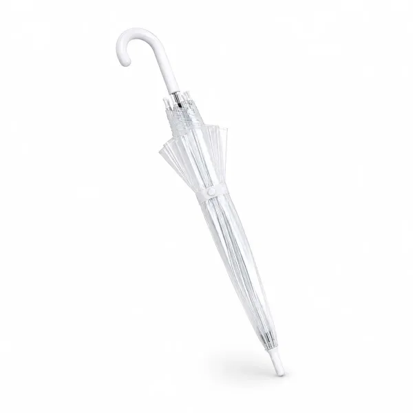 Korean style Transparent Clear Umbrella White Hook Handle